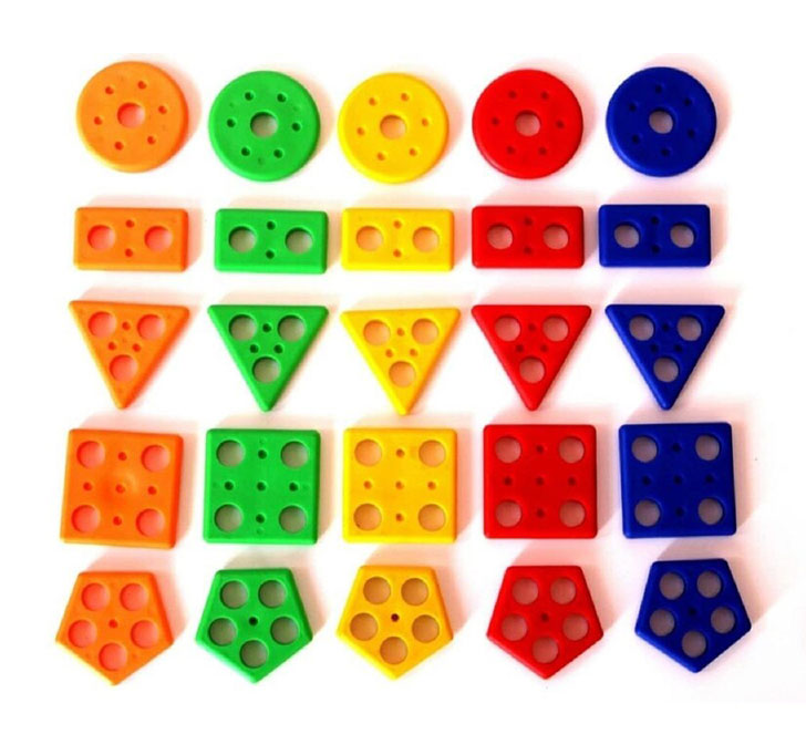 Buy Enorme Intellectual Learning Geometric Shape Stacker Matching Five Column Blocks Puzzle Shape Sorter Column Game Toy For Kids