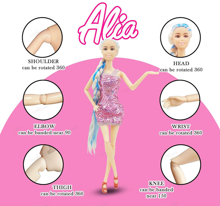 Buy Kidsden Alia Doll - Dazzling Sequined Looks, Trendy Mini Dresses, And Accessories - Complete Fashion Ensemble With Sleek Blonde Hairstyle - Ideal For Girls 3+ Years