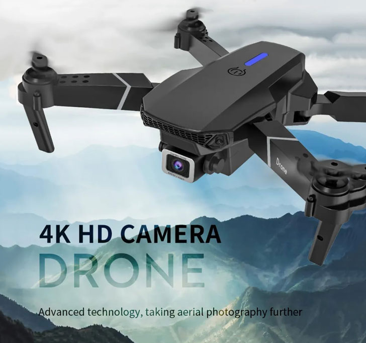 Buy Drone With 4k Camera Foldable 1080P HD Drone With FPV Live Video, Gestures Selfie, Altitude Hold, One Key Take Off/Landing, 3D Flips, Headless Mode, Aerial Photography RC Drone Multicolor.(E88SB3)