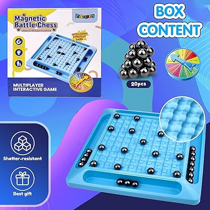 Buy Kidology Upgraded Magnetic Chess Toy With 20 Magnets | Family Fun & Strategy Board Game | Develop Intelligence | Party Game For Kids & Adults | Table Top Puzzle Game | Parent Child Interaction