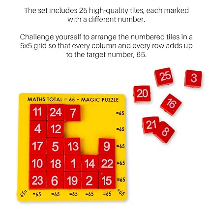 Buy Ratna's Magic Puzzle 65 Maths Total Mind Challenging Board Game For Kids & Adults
