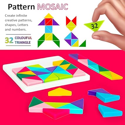 Buy RATNA'S Pattern Mosaic Containing 32 Colourful Triangles To Create Infinite Patterns For Kids 5+ Years