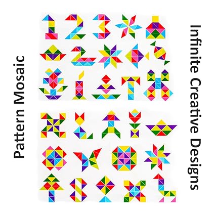 Buy RATNA'S Pattern Mosaic Containing 32 Colourful Triangles To Create Infinite Patterns For Kids 5+ Years