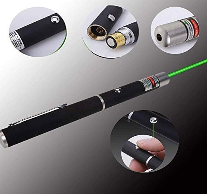 Buy Ultra Powerful Green Laser Pointer Pen, 1000 FT Range With Adjustable Cap For Presentation, Long Range Laser Beam With Extra Disco Light Effect, Ideal For Project Design And Professional Use