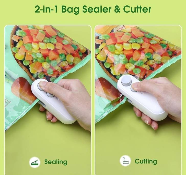 Buy Portable Mini Sealing Machine, Handheld Packet Sealer For Food, Snacks, Chips, Fresh Storage, Plastic Bags Sealing Machine, Type C Charging Vaccum Sealers (multicolour)