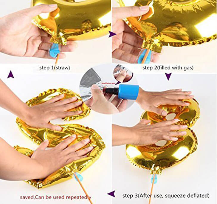 Buy Super Pack Of 10 Happy Birthday Foil Balloon Set - Silver & Sky Blue Happy Birthday Letter Balloons - Foil Balloons-10 Items In A Happy Birthday Pack