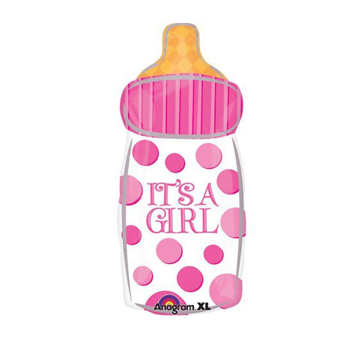 Buy It's A Girl Baby Bottle Super Shape Foil Balloon (1pcs-Pink)