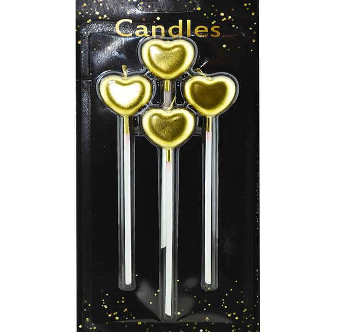 Buy Heart Golden Candles For Love, Birthday Cake Candles, Wedding/Party Supplies/Heart Themed Birthday Cake Candles Candle For Birthday DecorationHeart Candle/Golden Heart Candles For Love/Birthday Cake Candles, Wedding/Party Supplies/Heart Themed Birthday Ca