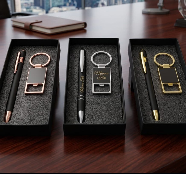 Buy 2 In 1 Keychain + Pen Combo - Flat Opener Keychain Set