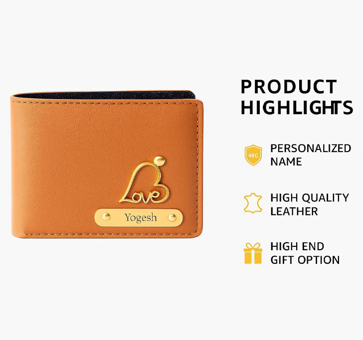 Buy Personalized Leather Wallet For Men And Boys Customized Wallet Customise Gifts - Personalized With Name